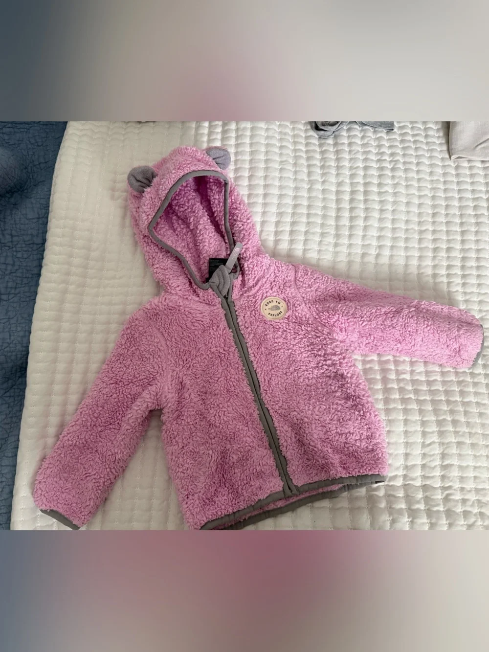 The North Face Pink Teddy Fleece Infant Jacket